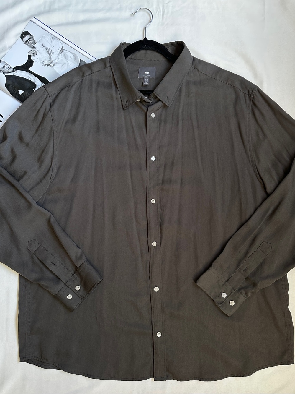 3/50$Grey H&M Men's Button-Down Shirt